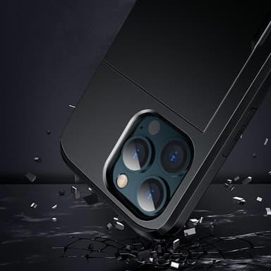 SKALO iPhone 13 Armor Suojakuori korttikotelo - Vihreä