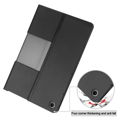 SKALO Lenovo Tab Plus 11.5"" Duofold PU-Nahkakotelo - Musta