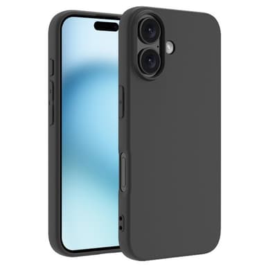 SKALO iPhone 16 Mattamusta erittäin ohut TPU-suojakuori