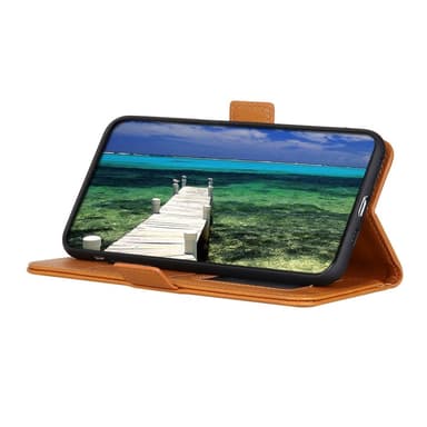 SKALO OnePlus Nord 3 5G / Ace 2V Premium Wallet Lompakkokotelo - Vaaleanruskea
