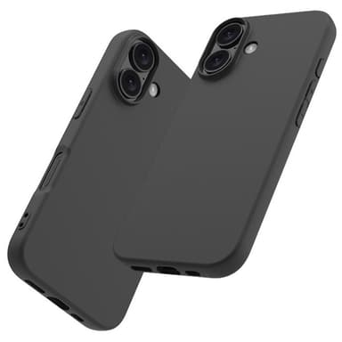 SKALO iPhone 16 Mattamusta erittäin ohut TPU-suojakuori
