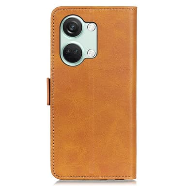 SKALO OnePlus Nord 3 5G / Ace 2V Premium Wallet Lompakkokotelo - Vaaleanruskea