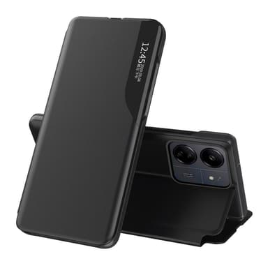 SKALO Xiaomi Redmi 13C 4G Clear View Window Case - Musta