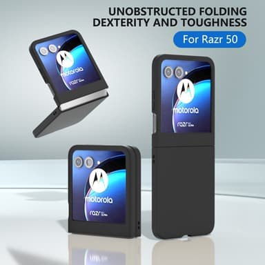 SKALO Motorola Razr 50 5G Skin-touch Fold Suojakuori - Musta