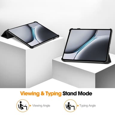 SKALO OnePlus Pad 2 Trifold Suojakotelo - Musta