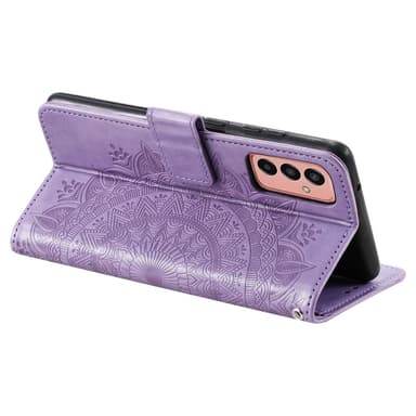 SKALO Samsung A14 4G/5G Mandala lompakkokotelo - Violetti