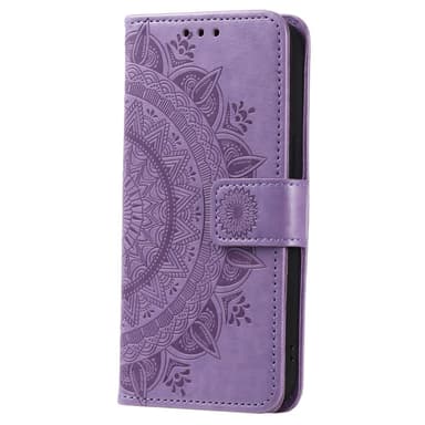 SKALO Samsung A14 4G/5G Mandala lompakkokotelo - Violetti
