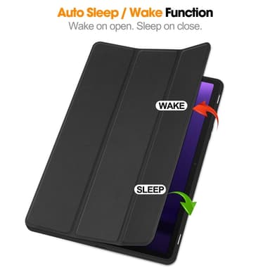 SKALO Samsung Tab S9/S9 FE Trifold Suojakotelo - Musta
