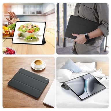 DUX DUCIS OnePlus Pad 2 DOMO Series Trifold Suojakotelo - Musta