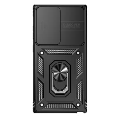 SKALO Samsung S23 Ultra Armor hybridi metallirengas kameran liukusäädin - Musta