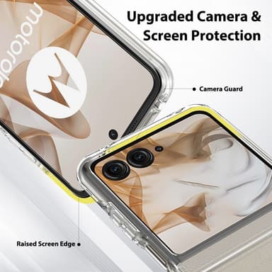 SKALO Motorola Razr 50 5G TPU Clear Hybridi Suojakuori - Läpinäkyvä