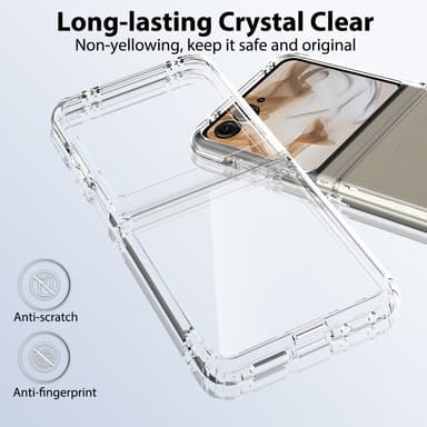 SKALO Motorola Razr 50 5G TPU Clear Hybridi Suojakuori - Läpinäkyvä