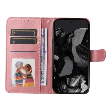 SKALO Google Pixel 9 Pro XL PU-nahkainen Lompakkokotelo - Pinkki