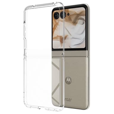 SKALO Motorola Razr 50 5G TPU Clear Hybridi Suojakuori - Läpinäkyvä