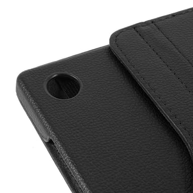 SKALO Samsung Tab A9+ 360 Litchi Suojakotelo - Musta