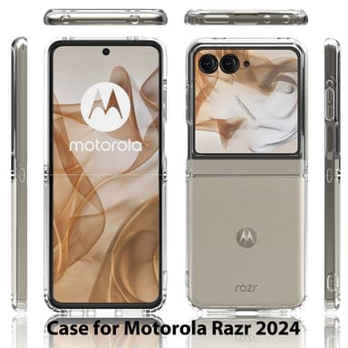SKALO Motorola Razr 50 5G TPU Clear Hybridi Suojakuori - Läpinäkyvä