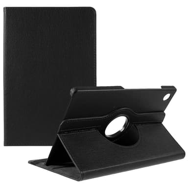 SKALO Samsung Tab A9+ 360 Litchi Suojakotelo - Musta
