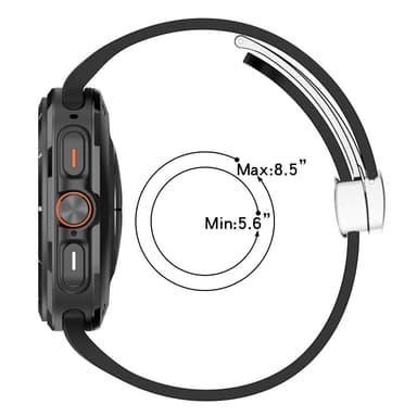SKALO Silikoniranneke metallisolki Samsung Watch Ultra 47mm - Pinkki