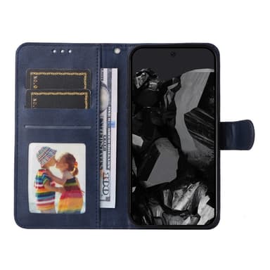SKALO Google Pixel 9 Pro XL PU-nahkainen Lompakkokotelo - Sininen