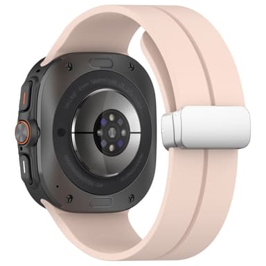 SKALO Silikoniranneke metallisolki Samsung Watch Ultra 47mm - Pinkki