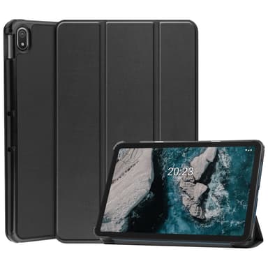 SKALO Nokia T20 Trifold Suojakotelo - Musta