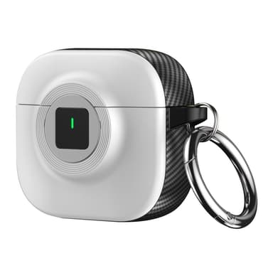 SKALO AirPods 4 Hiilikuitu Kameran Kotelo Kotelo - Valkoinen