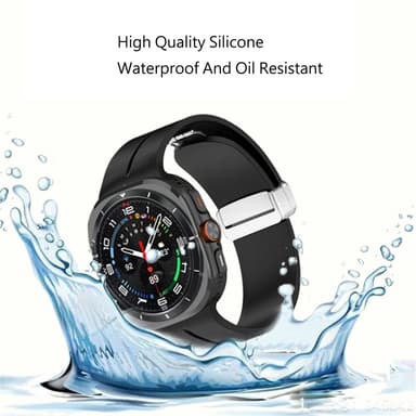SKALO Silikoniranneke metallisolki Samsung Watch Ultra 47mm - Pinkki