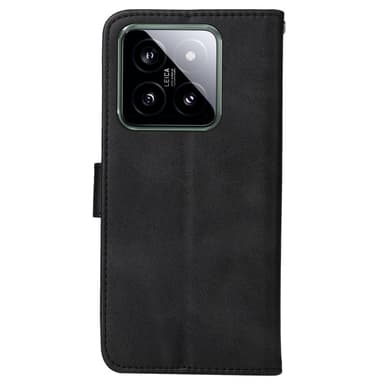 SKALO Xiaomi 14 5G PU-nahkainen Lompakkokotelo - Musta
