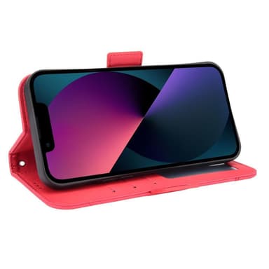 SKALO iPhone 13 6-lokeroa Lompakkokotelo - Punainen