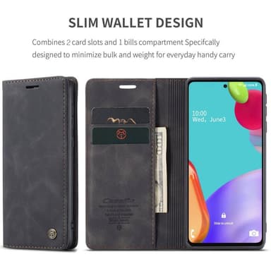 CaseMe Samsung A52/A52s Lompakkokotelo - Musta