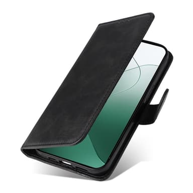 SKALO Xiaomi 14 5G PU-nahkainen Lompakkokotelo - Musta
