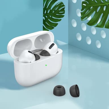 AHASTYLE AirPods Pro 1/2 silikoniset korvatyynyt Musta - Medium