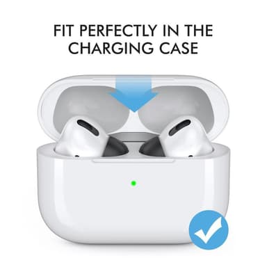 AHASTYLE AirPods Pro 1/2 silikoniset korvatyynyt Musta - Medium