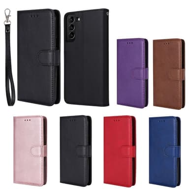 SKALO Samsung S22+ Magneettinen kuori/lompakko ""2 in 1"" - - Musta - Musta