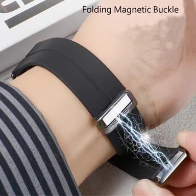 SKALO Silikoniranneke metallisolki Samsung Watch Ultra 47mm - Musta