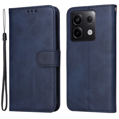 SKALO Xiaomi Redmi Note 13 Pro 5G PU-nahkainen Lompakkokotelo - Sininen