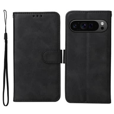 SKALO Google Pixel 9 Pro XL PU-nahkainen Lompakkokotelo - Musta