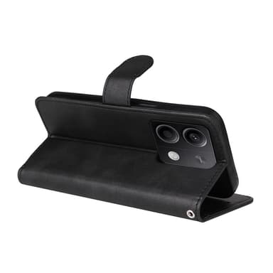 SKALO Xiaomi Redmi Note 13 5G PU-nahkainen Lompakkokotelo - Musta