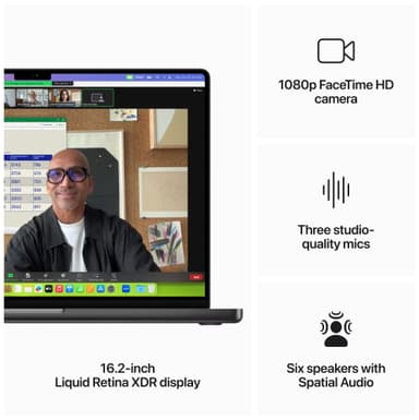 MacBook Pro 16 M3 Max 36/1 TB (tähtimusta)