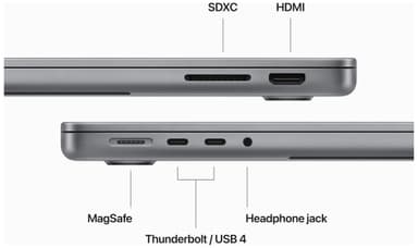 MacBook Pro 14 M3 8/512 GB (tähtiharmaa)