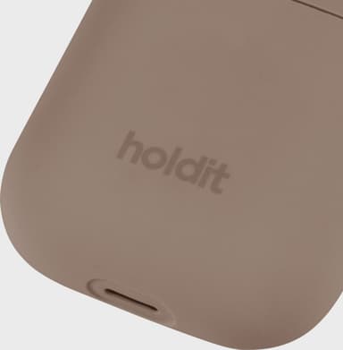 Holdit AirPods Silicone kotelo (mokkaruskea)