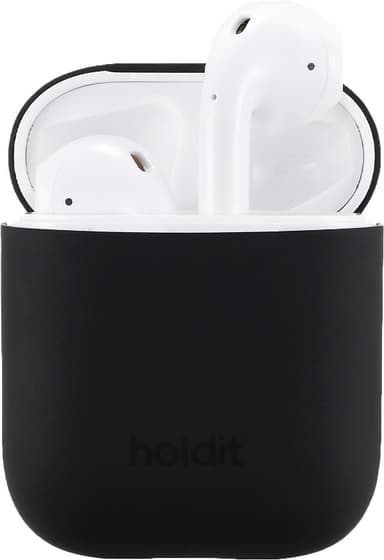 Holdit AirPods Silicone kotelo (musta)