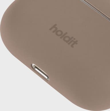 Holdit AirPods Pro Silicone kotelo (mokkaruskea)