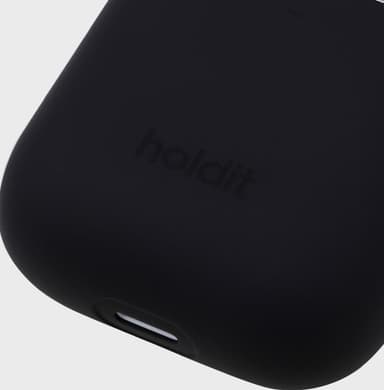 Holdit AirPods Silicone kotelo (musta)