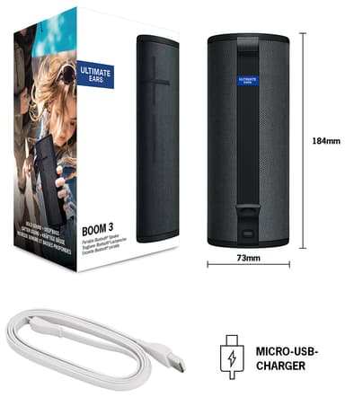 Ultimate Ears Boom 3 langaton kaiutin (musta)