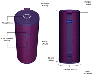 Ultimate Ears Boom 3 langaton kaiutin (violetti)