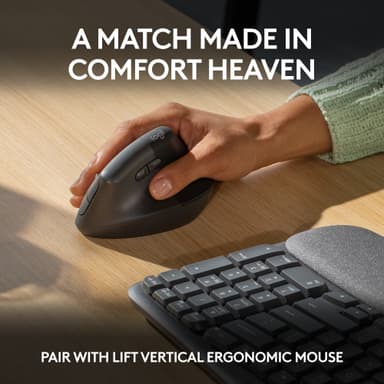 Logitech Wave Keys ergonominen näppäimistö (grafiitti)