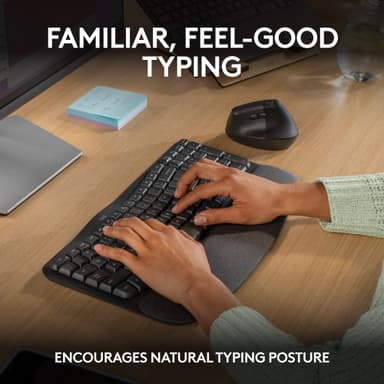Logitech Wave Keys ergonominen näppäimistö (grafiitti)