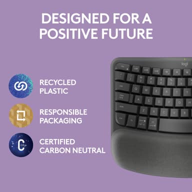 Logitech Wave Keys ergonominen näppäimistö (grafiitti)