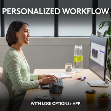 Logitech Wave Keys ergonominen näppäimistö (grafiitti)